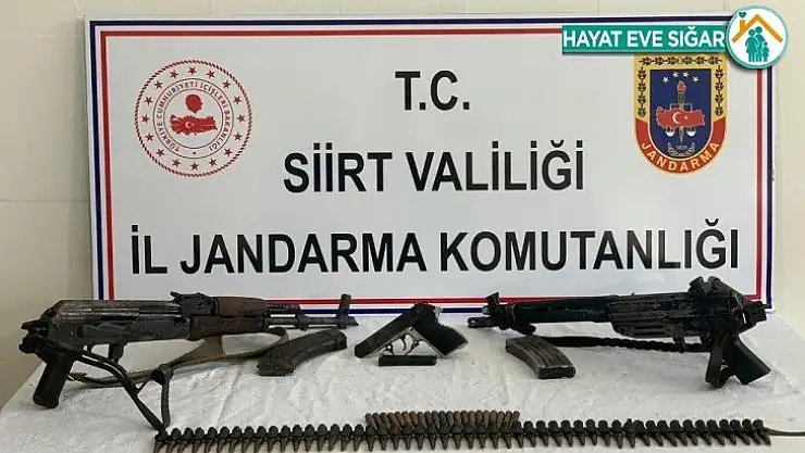 Siirt'te PKK'lı teröristlere ait mühimmat ele geçirildi