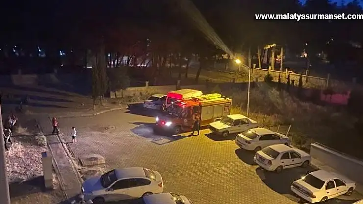 Site bahçesindeki yılan paniği