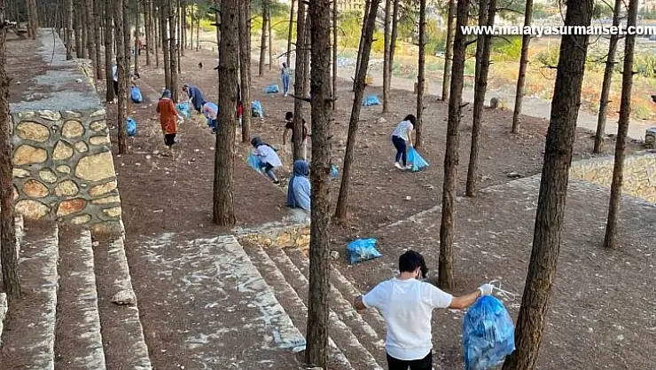 Sosyal medya üzerinden bir araya gelip ormanı temizlediler