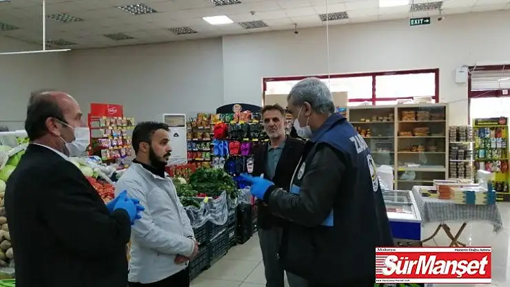 Sur'da marketler denetlendi, ibadethane ve okullar dezenfekte edildi