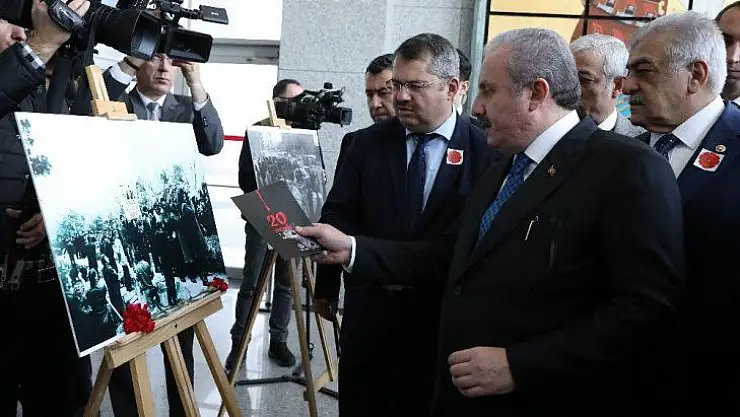 TBMM Başkanı Şentop, 20 Ocak katliamı sergisini açtı