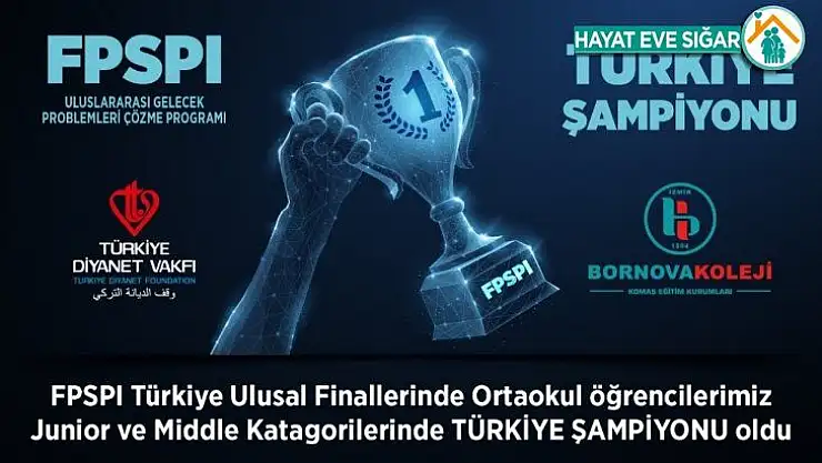 TDV Bornova Koleji öğrencileri FPSPI'de Türkiye birincisi oldu