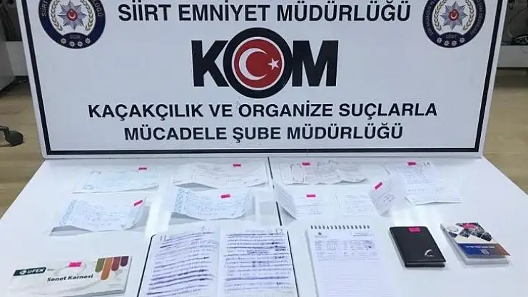 Tefecilerin not defterlerinde 3 milyon 750 bin lira alacak çıktı