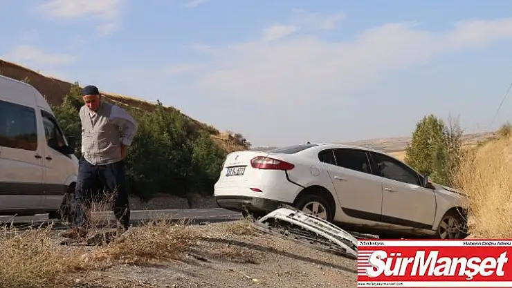 Tekeri patlayan otomobil şarampole yuvarlandı: 5 yaralı