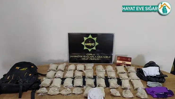 Tekirdağ'da 10 kilo 700 gram eroin ele geçirildi