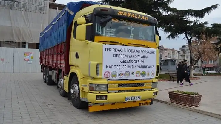 Tekirdağ'dan Elazığ'a ikinci tır yola çıktı