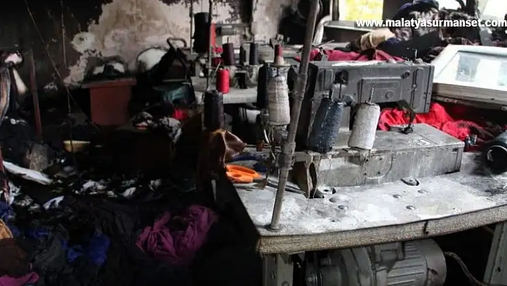 Tekstil atölyesinde korkutan yangın