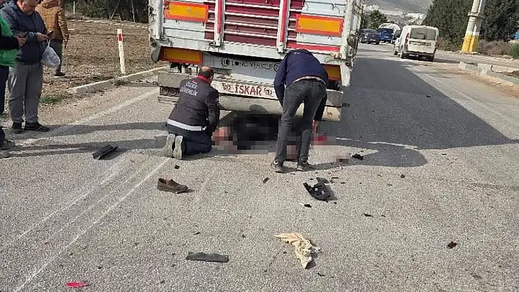 Tırla çarpışan motosikletin sürücüsü öldü