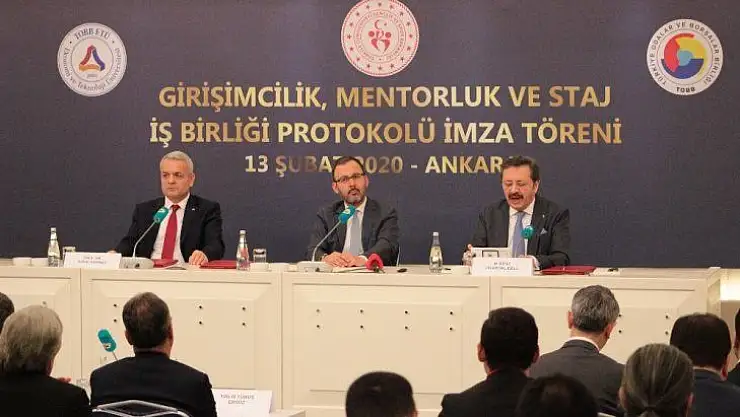 TOBB'da 'Girişimcilik, Mentorluk ve Staj İş Birliği Protokolü' imzalandı