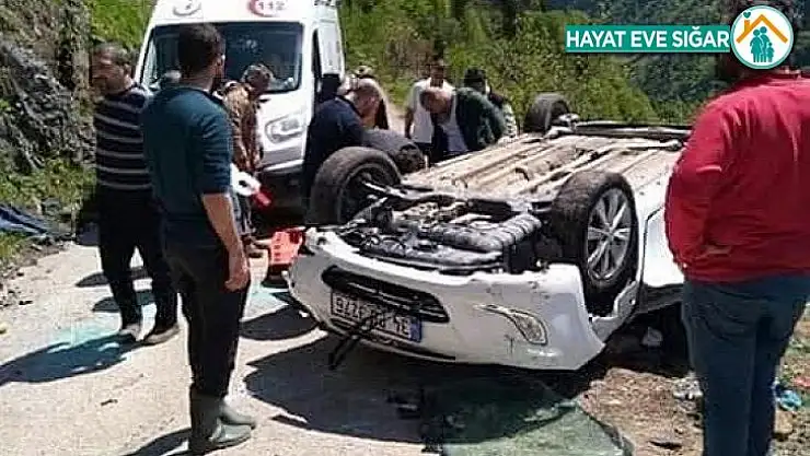 Trabzon'da araç uçuruma yuvarlandı : 1 ölü