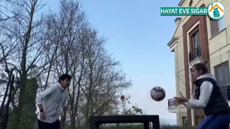 Trabzonsporlu Guilherme antrenmanlarını eşi ile birlikte yapıyor