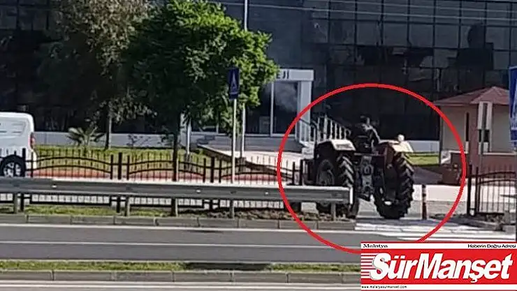 Traktör sürücüsü pes artık dedirtti