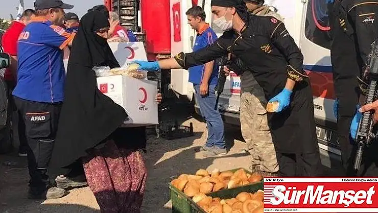 TSK, Tel Abyad'da yardım dağıtma faaliyetlerini sürdürüyor