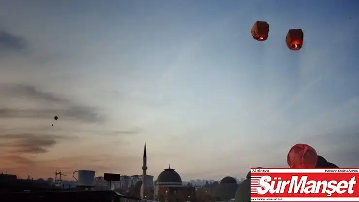Turuncu  dilek fenerleri ile kadına şiddete dikkat çektiler