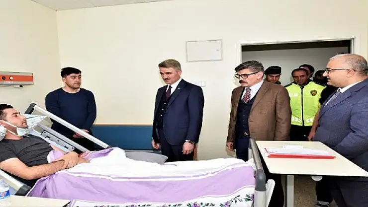 Vali Baruş Tedavi Görev Polis Memurunu Ziyaret Etti