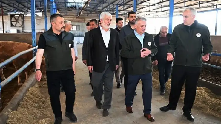 Vali Ersin Yazıcı'dan Hayvancılık İşletmelerine Ziyaret