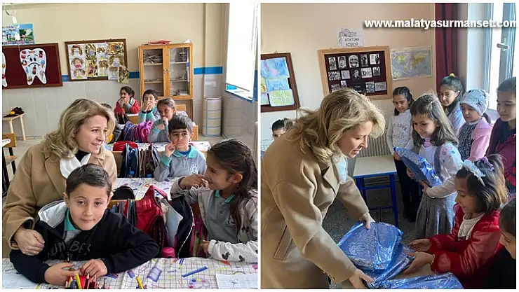 Vali Hulusi Şahin'in Eşi Malatya Gönül Elçileri Temsilcisi Ebru Şahin Köy Okullarını Ziyaret Etti.