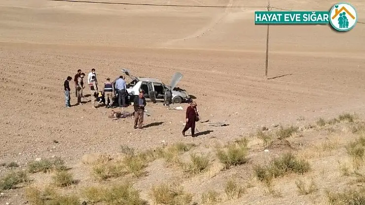 Virajı alamayan otomobil takla attı: 3 yaralı