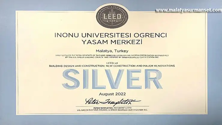 Yaşam Merkezi'ne Yeşil Bina Belgesi
