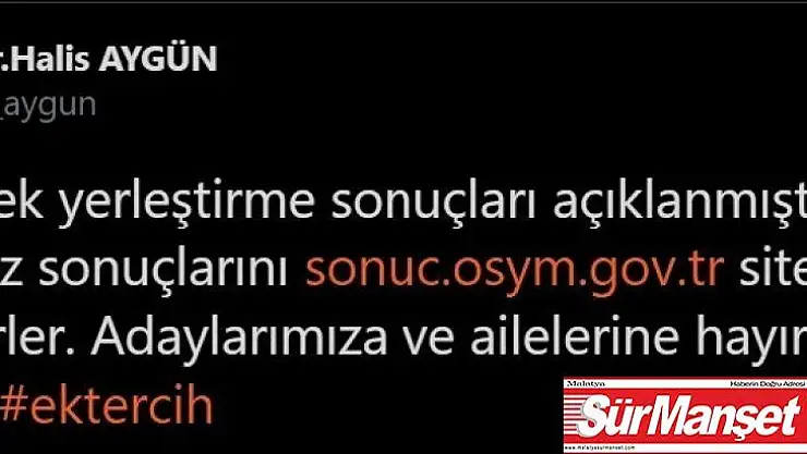 YKS ek yerleştirme sonuçları açıklandı