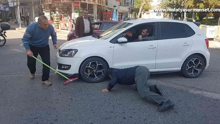 Yoğun trafikte güvercin yakalama operasyonu
