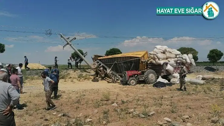 Yük treni traktöre çarptı: 1 ölü, 2 yaralı