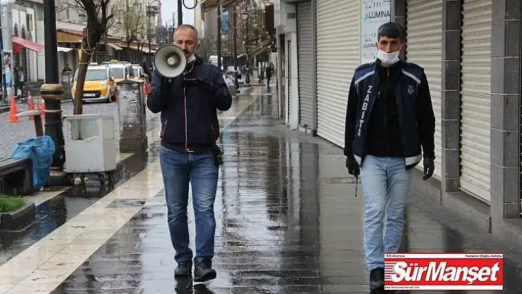 Zabıta ekiplerinden 'evde kal' çağrısı