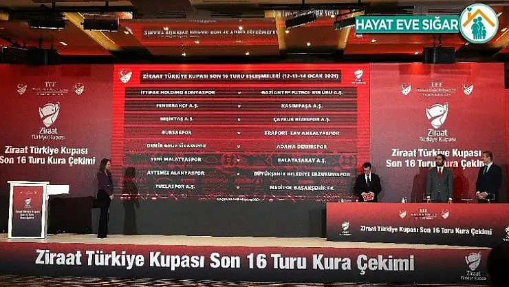 Ziraat Türkiye Kupası'nda son 16 Turu eşleşmeleri belli oldu