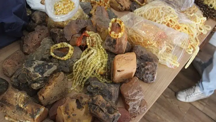 Zonguldak'ta piyasa değeri 500 bin TL olan 28 kilogram ağırlığında kehribar taşı ele geçirildi