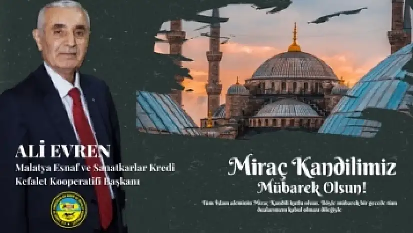 Başkan Ali Evren'den Miraç Gecesi Mesajı