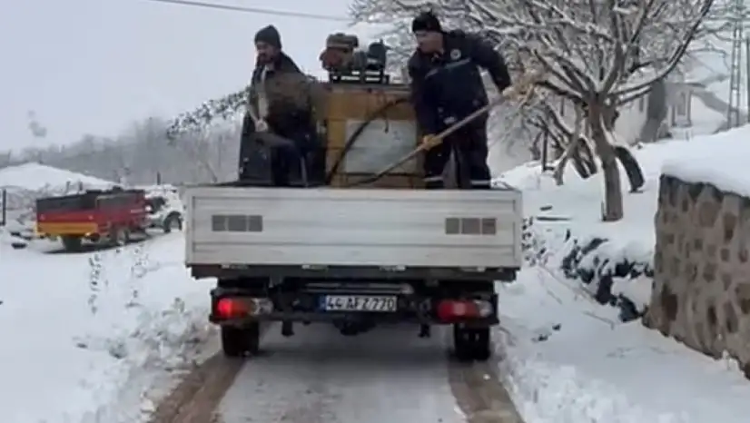 Darende'de kar alarmı