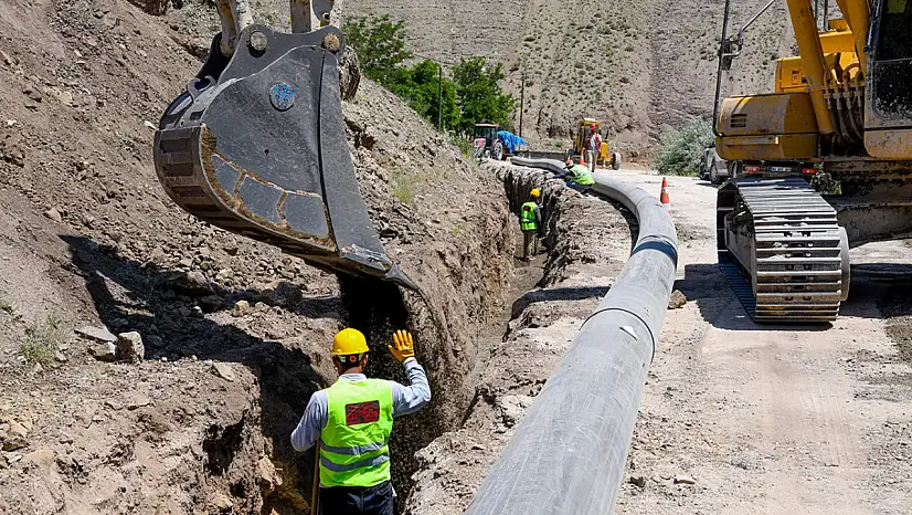Malatya'da 38 kilometrelik isale hattı çalışması