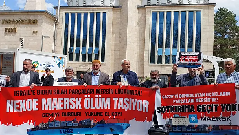 Malatya'dan Çağrı: Mersin Limanı'na gelecek Maersk Gemisi'ni engelleyin!