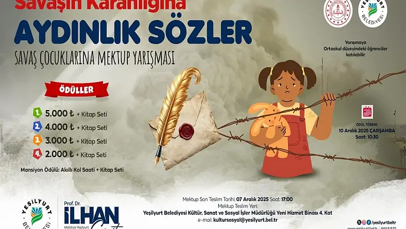 Ortaokul öğrencileri savaş mağduru çocuklara kalemleriyle seslenecek