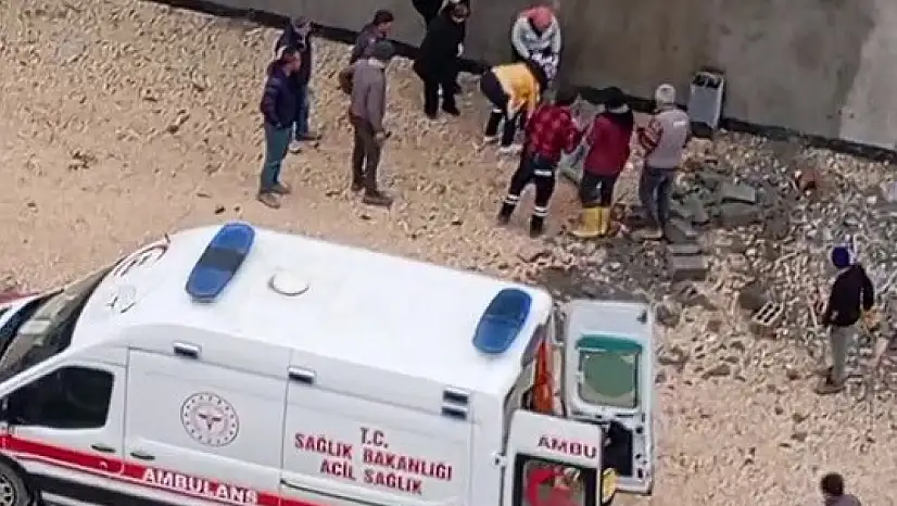 Yüksekten düşen inşaat işçisi yaralandı