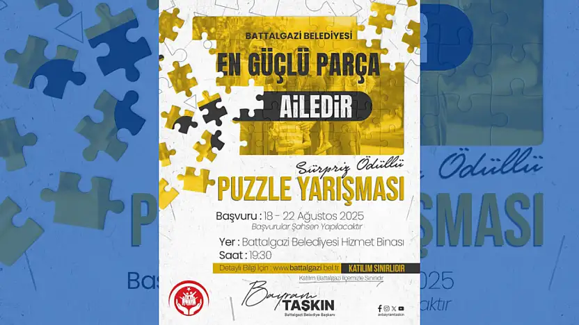 Battalgazi Belediyesi'nden Aile Bağını Güçlendirecek Puzzle Yarışması