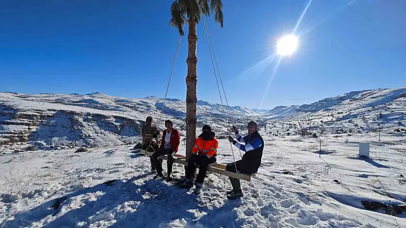 Malatya'da bin 600 rakımda dondurucu soğuklara aldırış etmediler