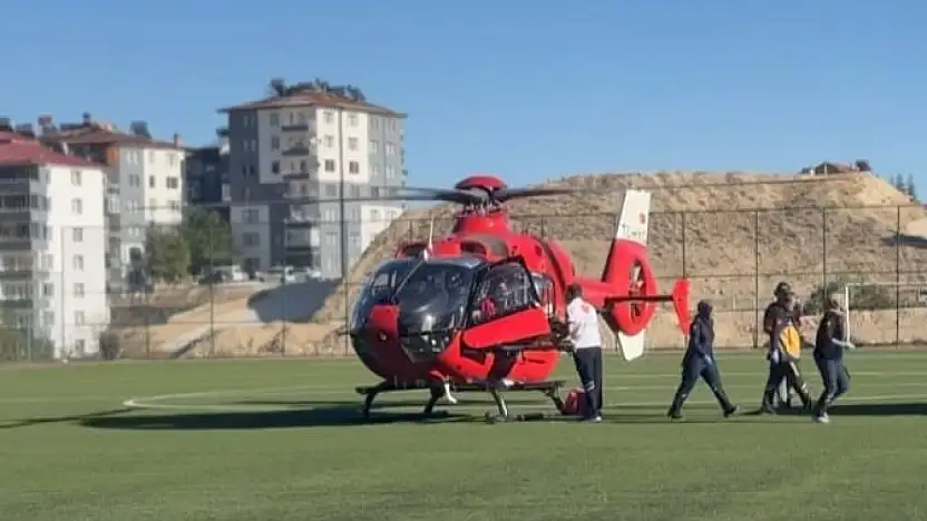 Malatya'da yaşlı hasta için ambulans helikopter havalandı