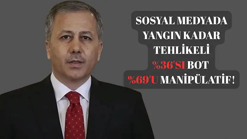 Sosyal Medyada Yangın Kadar Tehlikeli Yüzde 36'sı Bot Yüzde 69'u Manipülatif!