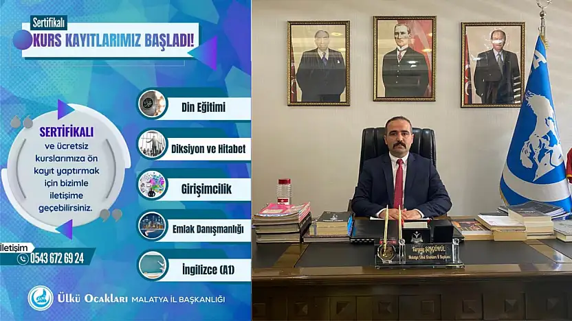 Ülkü Ocakları Malatya İl Başkanlığı Sertifikalı Kurs Programlarına Devam Ediyor