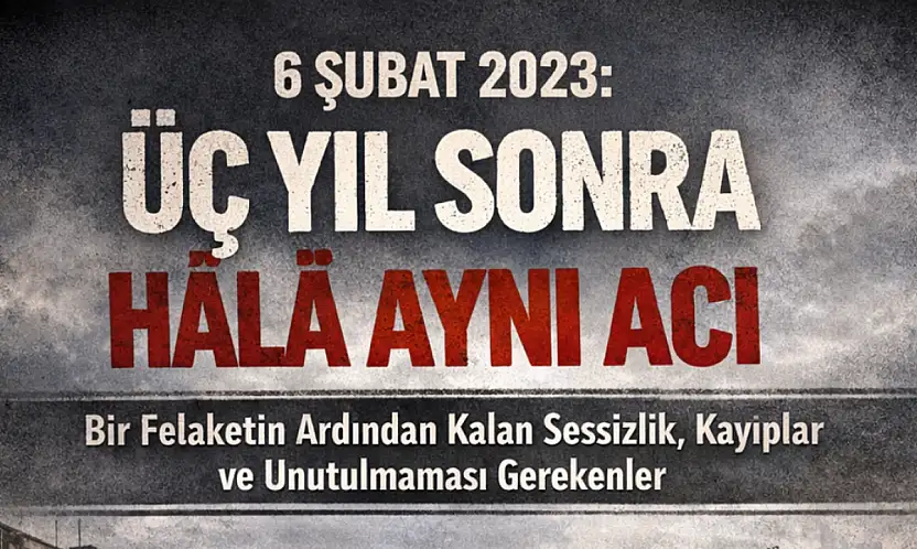 6 Şubat 2023: Üç Yıl Sonra Hâlâ Aynı Acı
