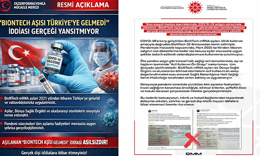 DMM'den BioNTech İddialarına Net Yanıt