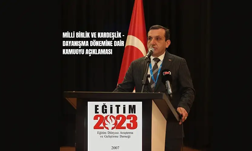 Eğitim 2023 Derneği Genel Başkan Engin Millî Birliğin Anahtarı Eğitimdir
