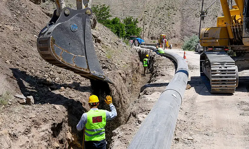 Malatya'da 38 kilometrelik isale hattı çalışması