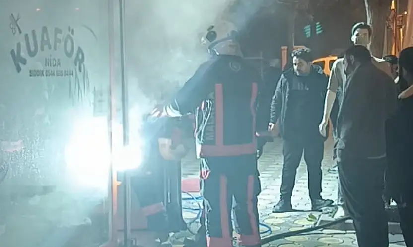 Malatya'da iş yerinde korkutan yangın