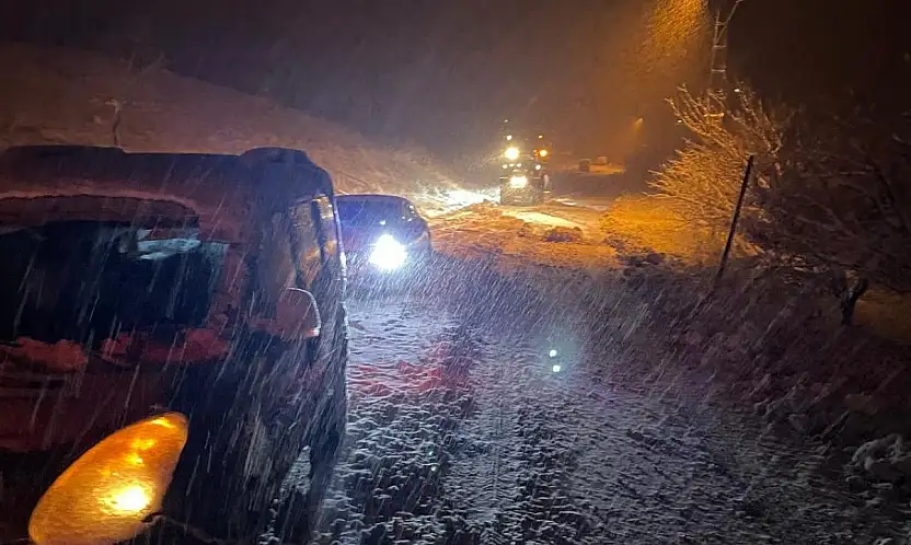 Malatya'da kar yağışı ulaşımı olumsuz etkiledi