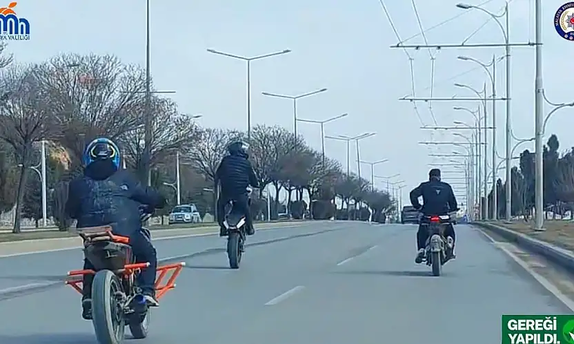 Malatya'da tehlikeli motosiklet şovuna ağır fatura
