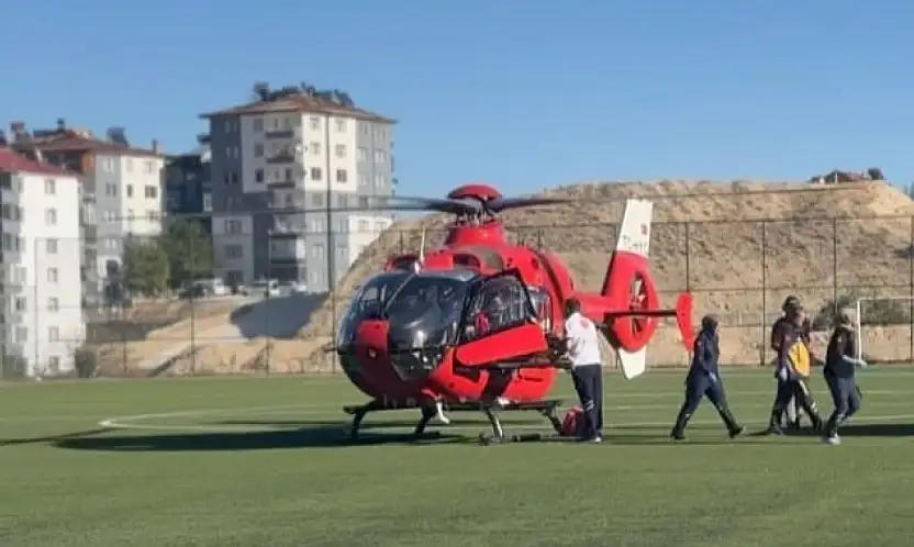 Malatya'da yaşlı hasta için ambulans helikopter havalandı
