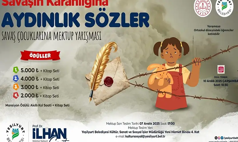 Ortaokul öğrencileri savaş mağduru çocuklara kalemleriyle seslenecek