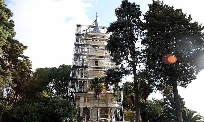 Saat Kulesi'nde Restorasyon Çalışmaları Sona Yaklaştı